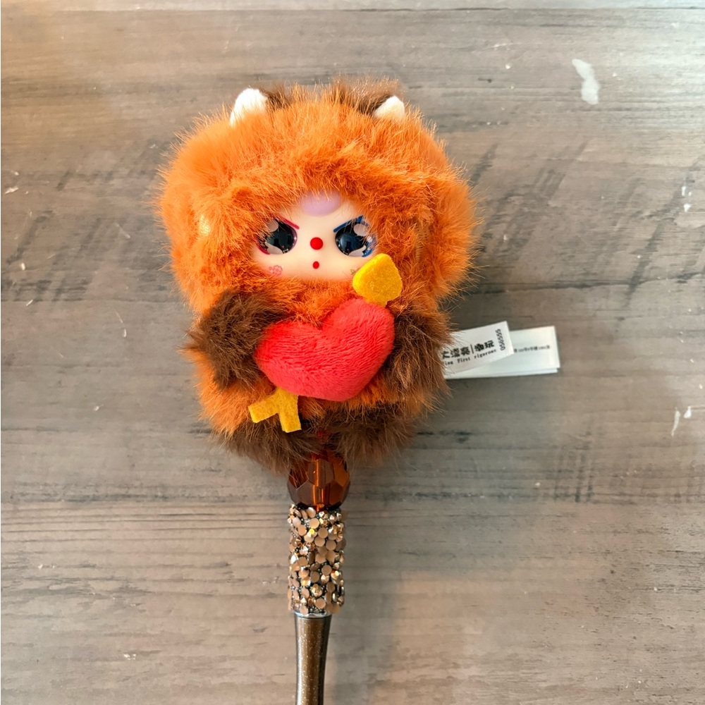 Baby Three Cupid Plush Pen | Handmade Beaded Pen | Cute Valentine Style